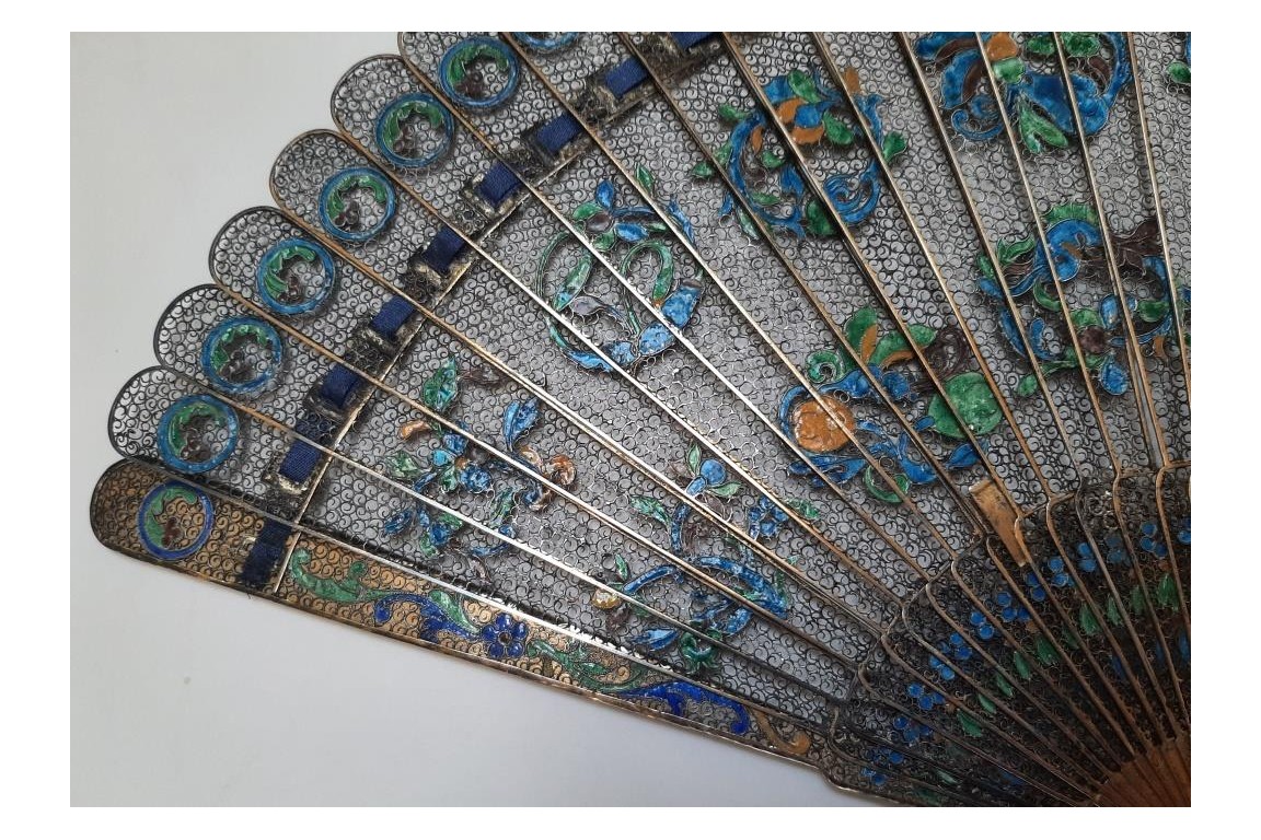 Filigranne, éventail chinois XIXe siècle
