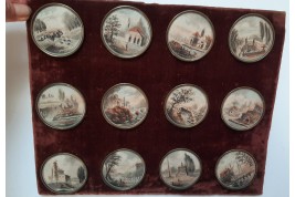 Paysages, boutons XVIIIe siècle