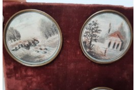 Paysages, boutons XVIIIe siècle