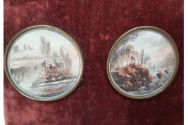 Paysages, boutons XVIIIe siècle