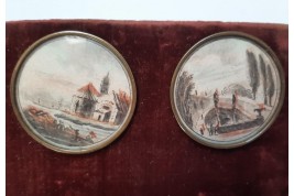 Landscapes, 18th century buttons