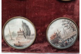 Paysages, boutons XVIIIe siècle