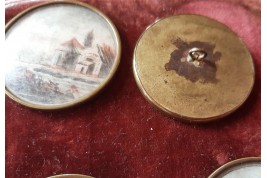 Paysages, boutons XVIIIe siècle