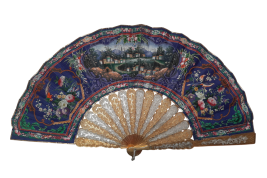 Golden and silver, Chinese fan, 19th century