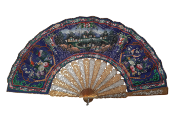 Golden and silver, Chinese fan, 19th century