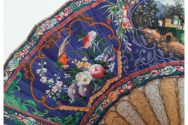 Golden and silver, Chinese fan, 19th century