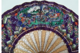 Golden and silver, Chinese fan, 19th century