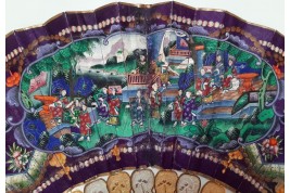 Golden and silver, Chinese fan, 19th century