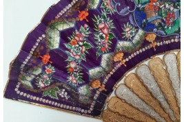 Golden and silver, Chinese fan, 19th century