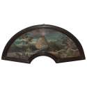 Devise au volcan, feuille d'éventail vers 1700