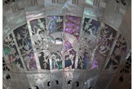 Pearl flowers, late 19 th century fan
