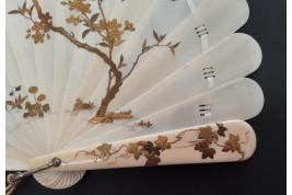 Japanese birds, fan circa 1900