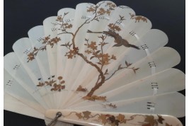 Japanese birds, fan circa 1900
