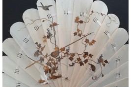 Japanese birds, fan circa 1900