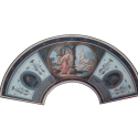 Harmonia d'Angelica Kauffman, feuille d'éventail (Tommaso Bigatti ?), fin XVIIIe siècle