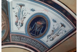 Harmonia after Angelica Kauffman, late 18th century fan leaf (Tommaso Bigatti ?)