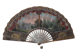 Palladian villa in Italy, fan circa 1825–30