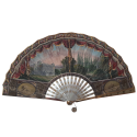 Palladian villa in Italy, fan circa 1825–30