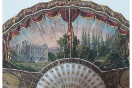 Palladian villa in Italy, fan circa 1825–30