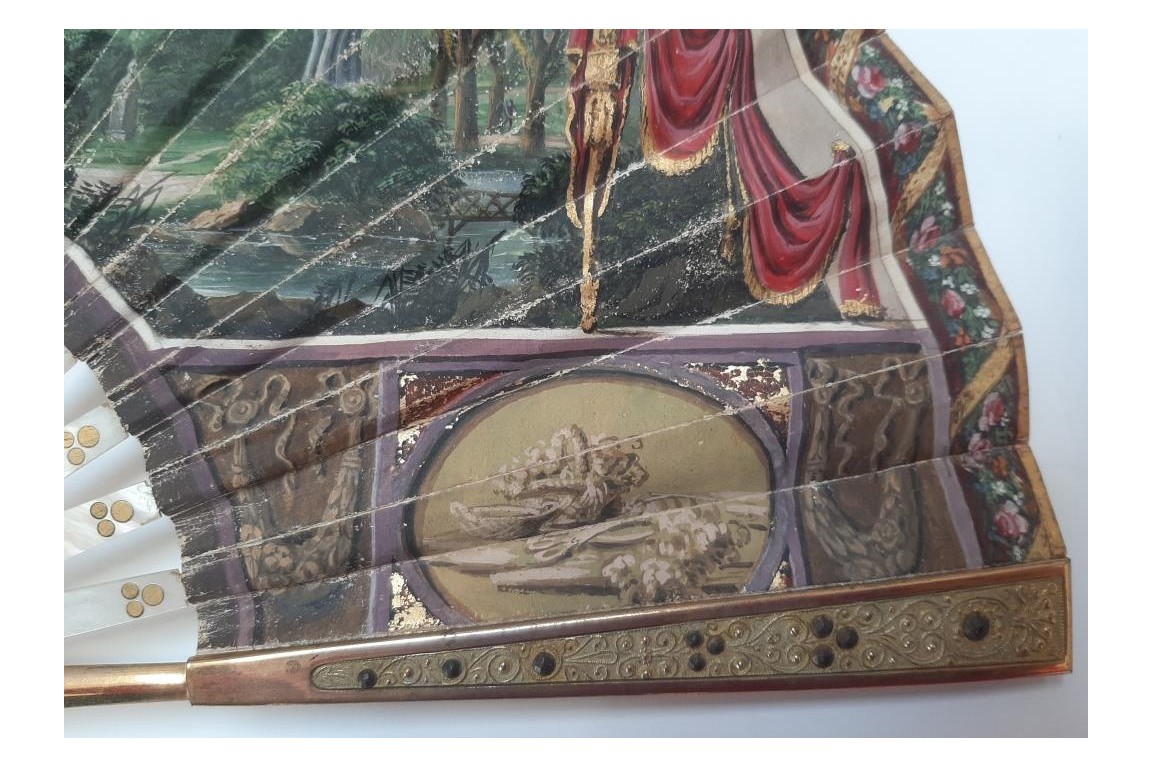 Palladian villa in Italy, fan circa 1825–30