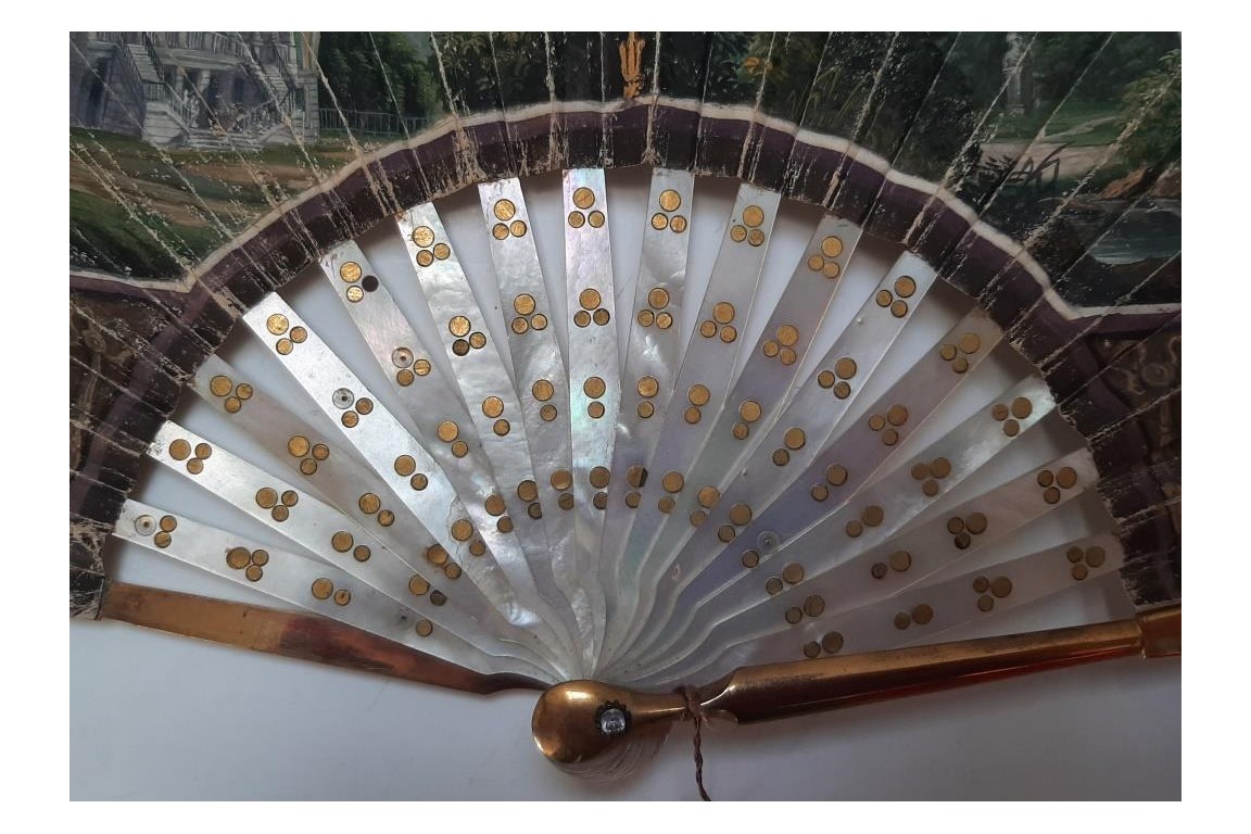 Palladian villa in Italy, fan circa 1825–30