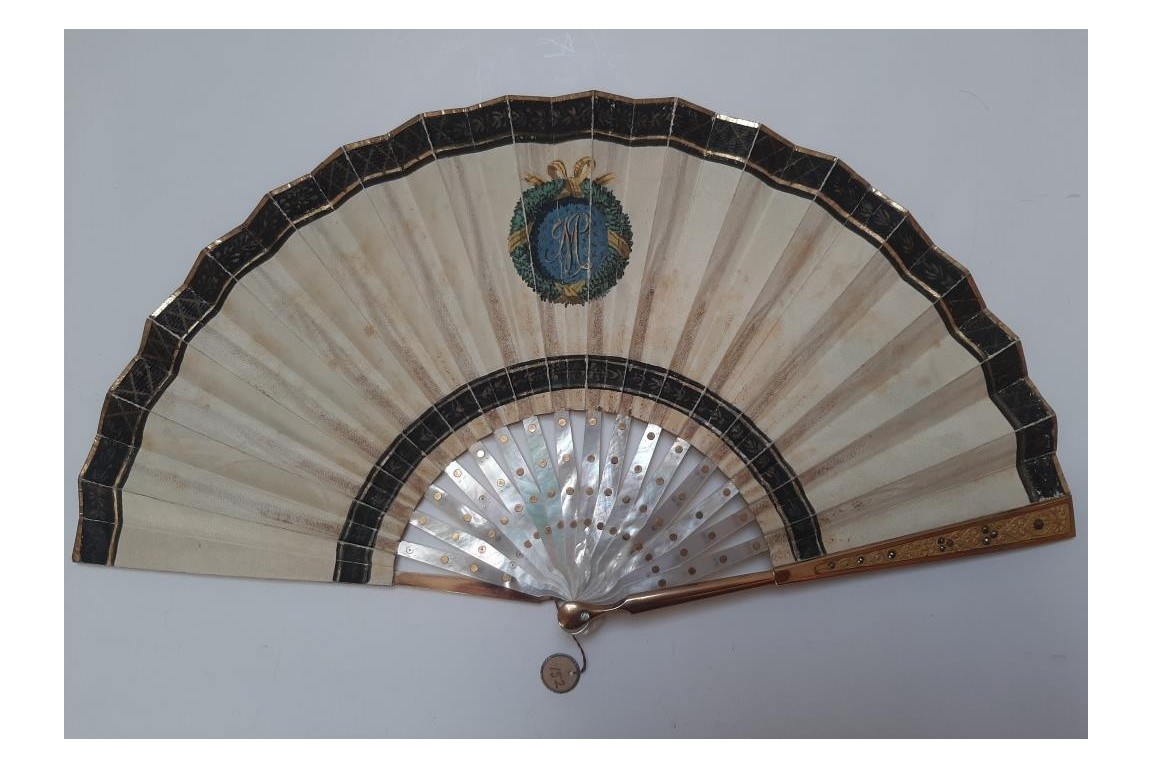Palladian villa in Italy, fan circa 1825–30