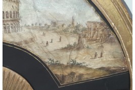 Le Colosseum, feuille d'éventail du Grand Tour, fin XVIIIe siecle