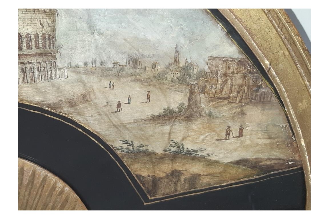 Colosseum, Grand Tour fan leaf, late 18th century