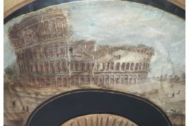 Colosseum, Grand Tour fan leaf, late 18th century
