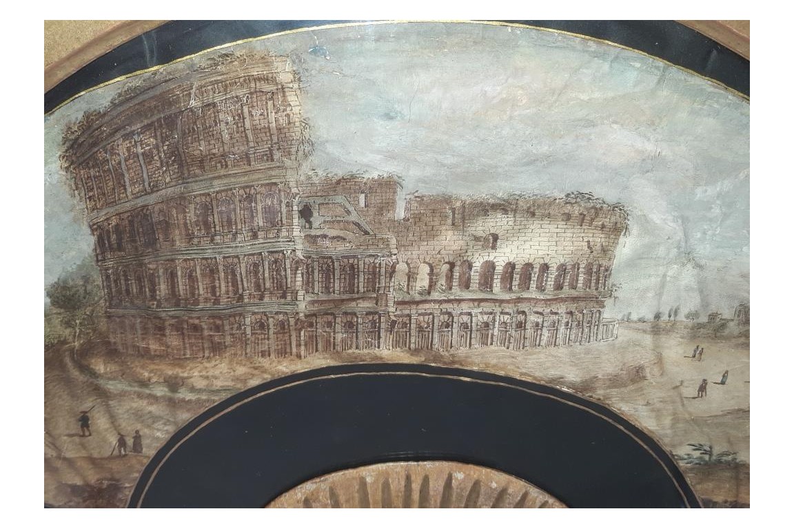 Colosseum, Grand Tour fan leaf, late 18th century