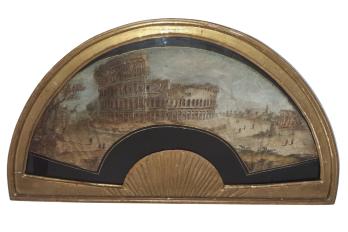 Colosseum, Grand Tour fan leaf, late 18th century