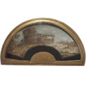 Colosseum, Grand Tour fan leaf, late 18th century