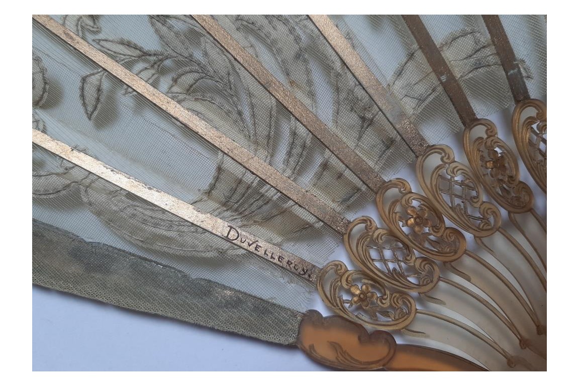 Duvelleroy noeud coffret vert fleurs