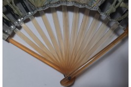 Duvelleroy, mistletoe Beauty. Fan in the style of Mucha, Art Nouveau period