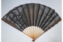 Duvelleroy, mistletoe Beauty. Fan in the style of Mucha, Art Nouveau period