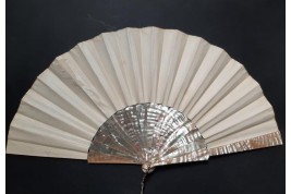 Faucon, virtuous and persevering love. Fan by E. Prieur, circa 1870–80