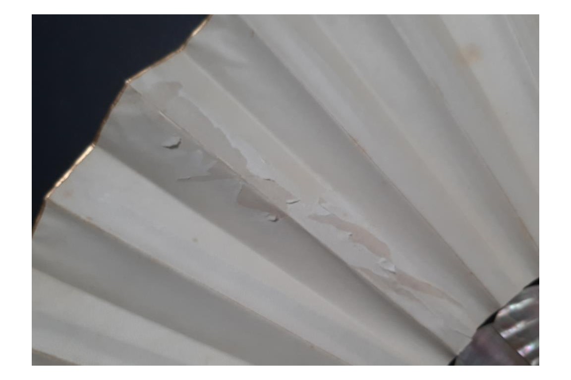 Faucon, L'amour vertueux et persévérant. Éventail de E. Prieur vers 1870-80