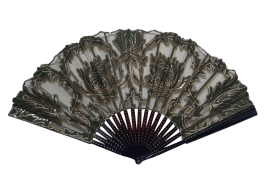 Kees, iris and peonies. Art Nouveau fan