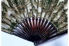 Kees, iris and peonies. Art Nouveau fan