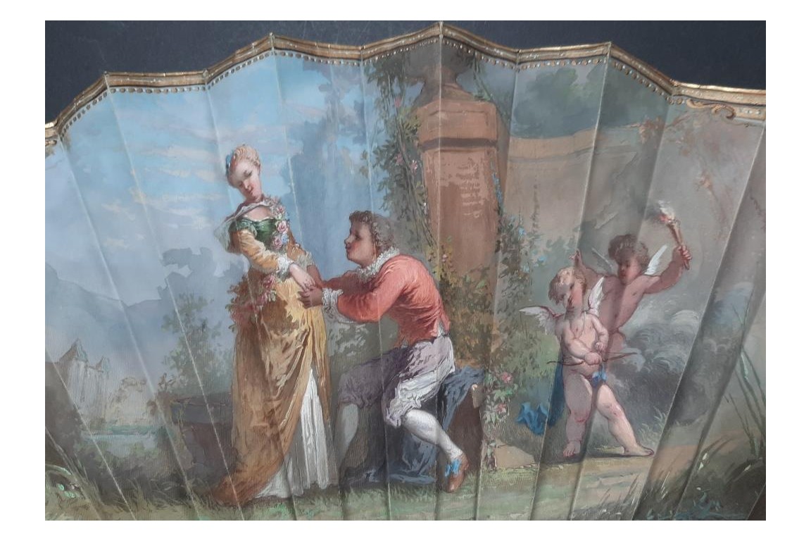 Kees, l'amour va tirer. Éventail vers 1870-80