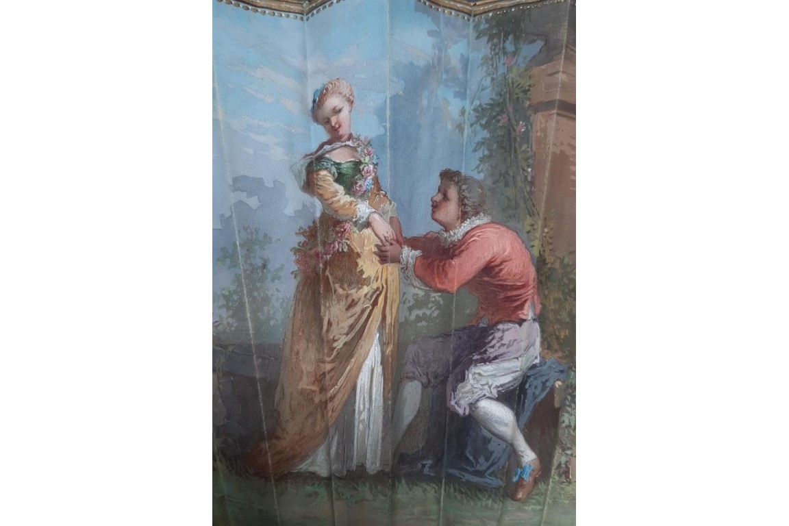 Kees, l'amour va tirer. Éventail vers 1870-80