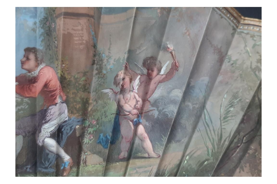 Kees, l'amour va tirer. Éventail vers 1870-80