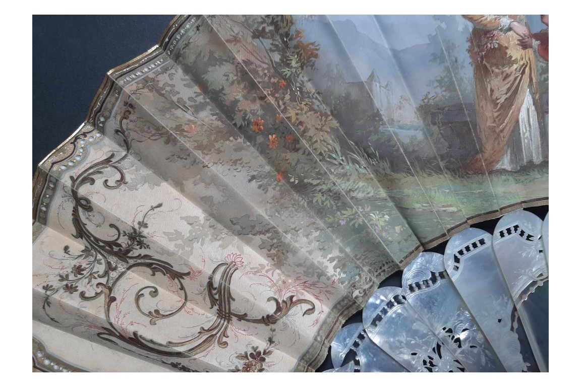 Kees, l'amour va tirer. Éventail vers 1870-80