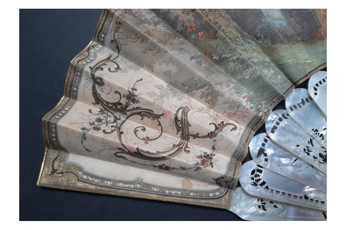 Kees, l'amour va tirer. Éventail vers 1870-80