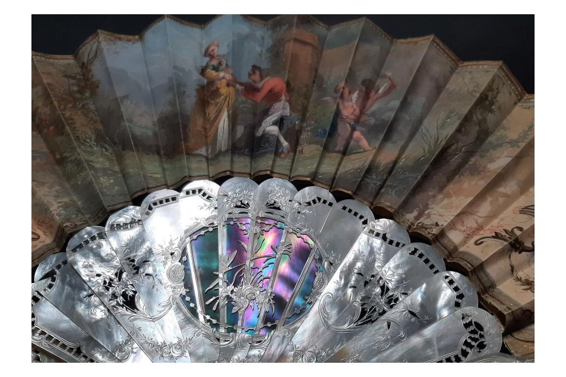 Kees, l'amour va tirer. Éventail vers 1870-80