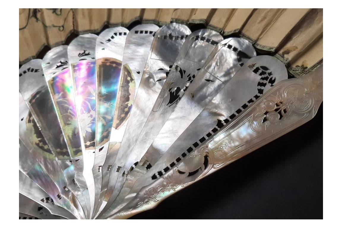 Kees, l'amour va tirer. Éventail vers 1870-80