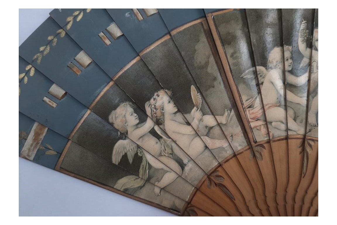 Kees, angels. Early 20th century fan
