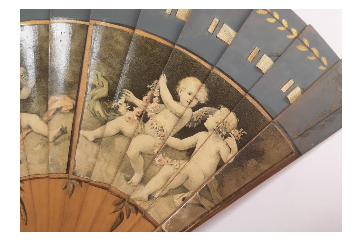 Kees, angels. Early 20th century fan
