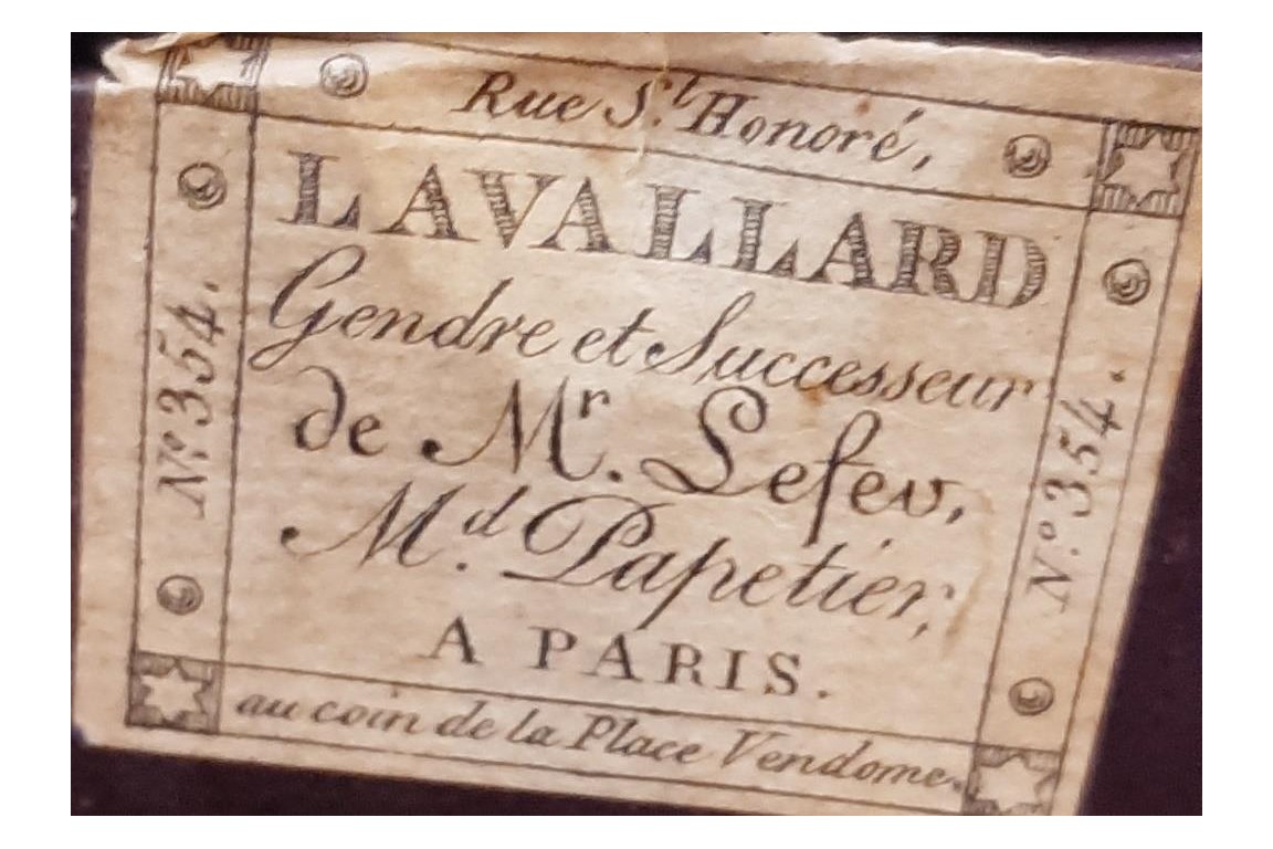 Coffret à ouvrage du papetier Lavallard, vers 1810