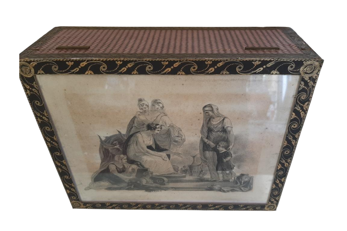 Coffret à ouvrage du papetier Lavallard, vers 1810